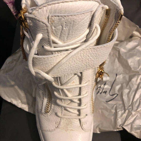 Giuseppe Zanotti eagle detail wedge hi-top sneaker - Picture 3 of 4